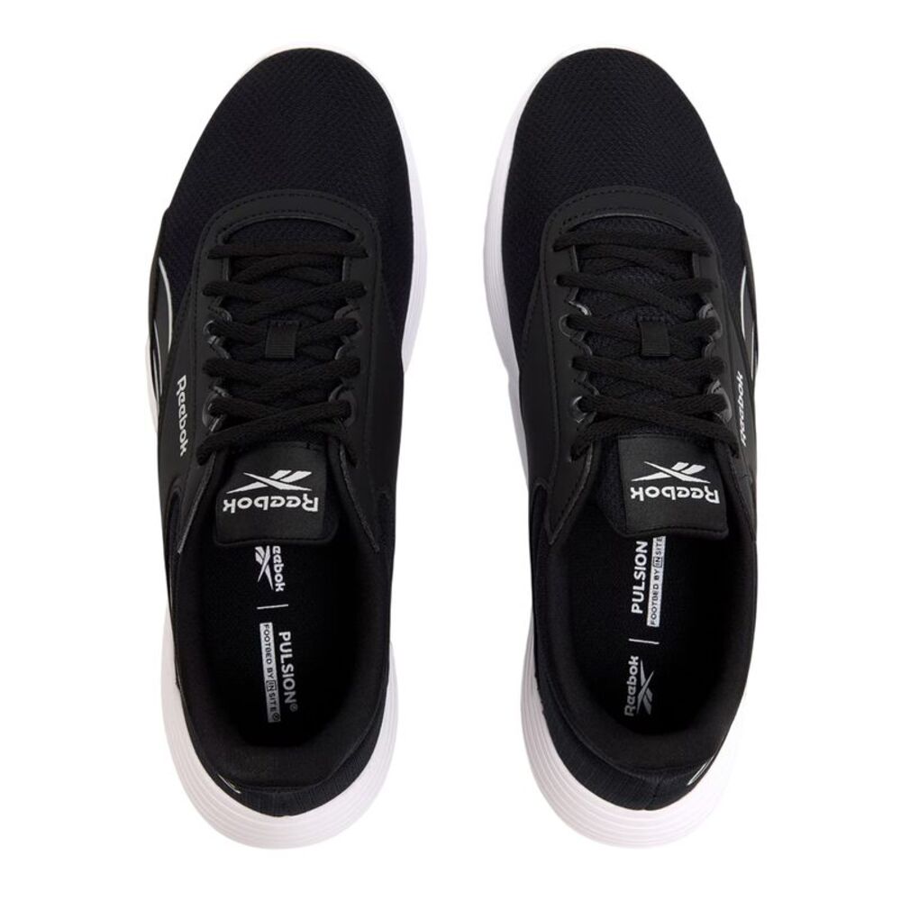 Reebok Womens/Ladies Glide Ripple Mesh Flat Sneakers / Black/White - Picture 3 of 4